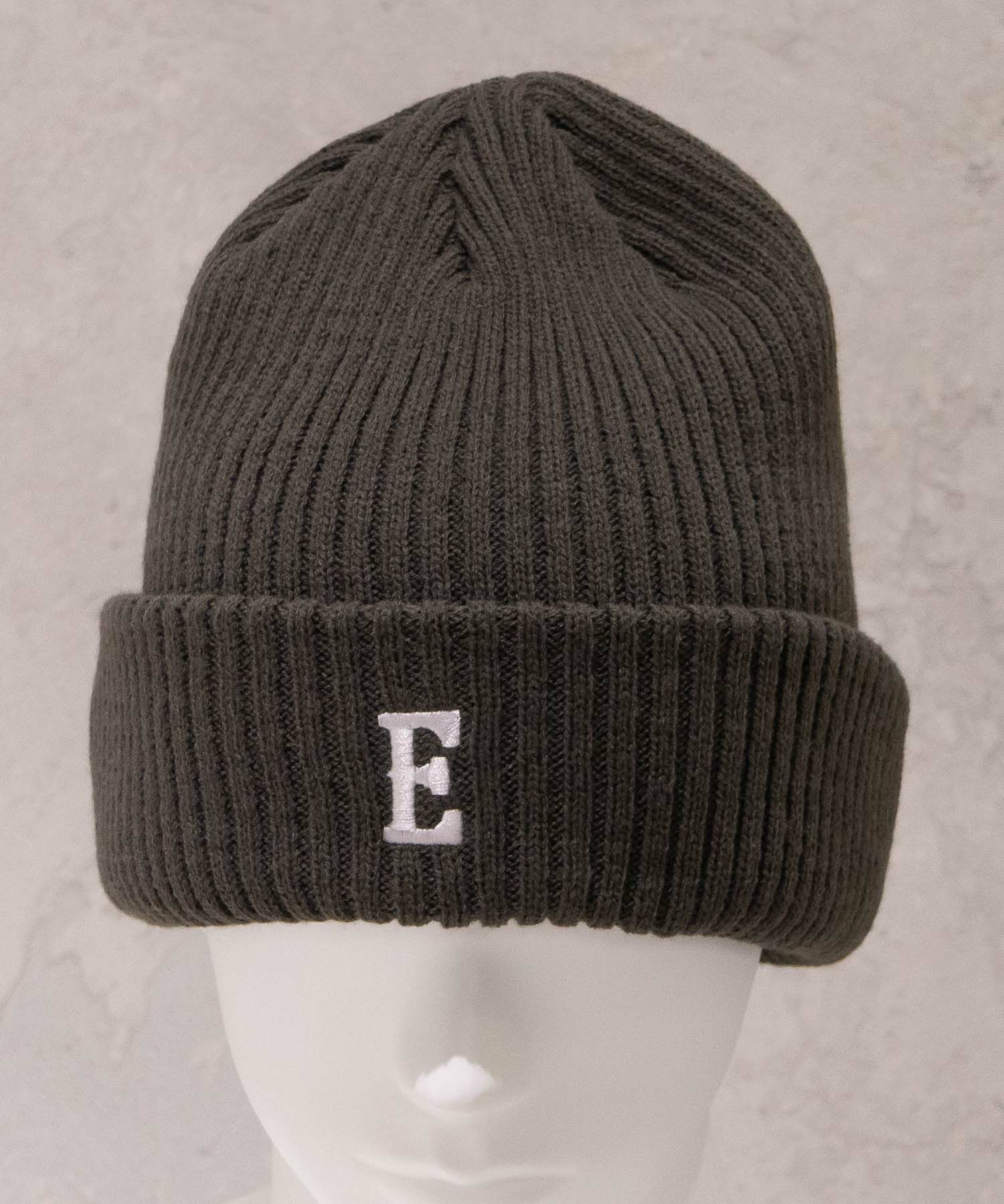 EDWIN ロゴ刺繍リブニットワッチ メンズ