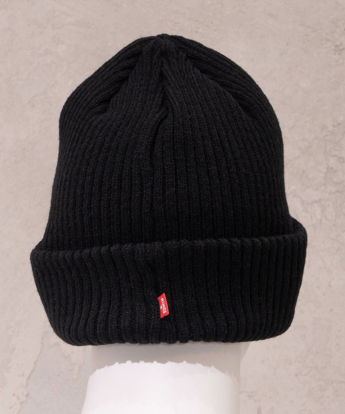 EDWIN ロゴ刺繍リブニットワッチ メンズ