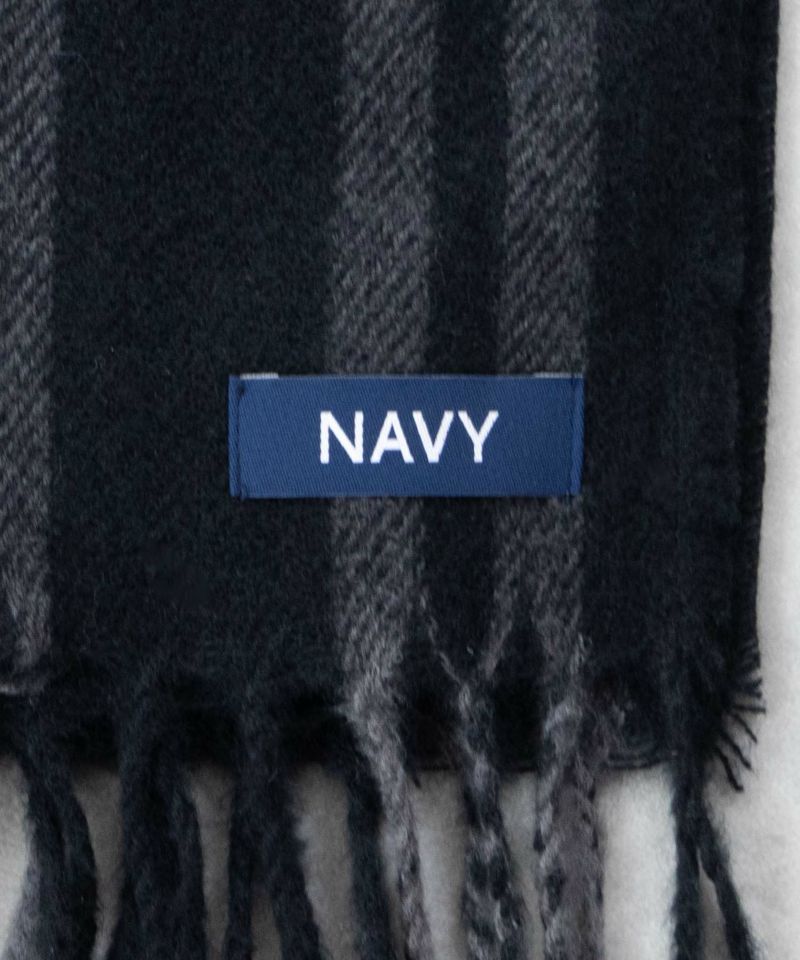 NAVY  パネル切替マフラー メンズ商品画像-6