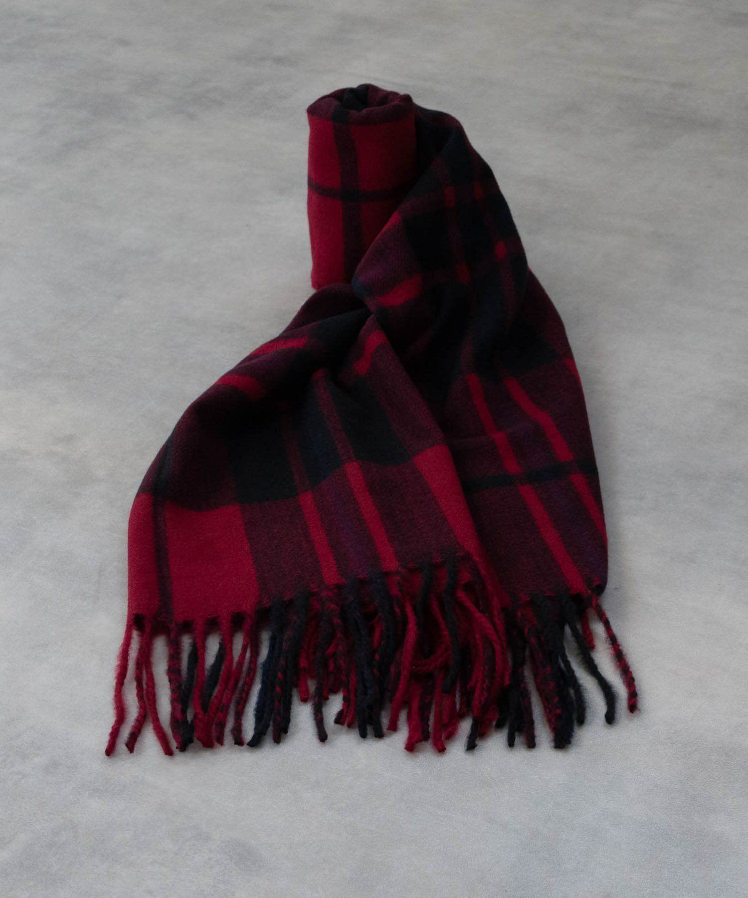 NAVY ブラックウォッチマフラー メンズ