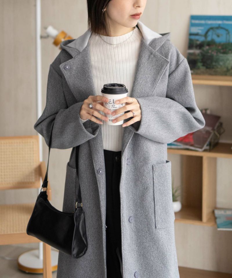 nAvy フードロングコート レディース商品画像-1