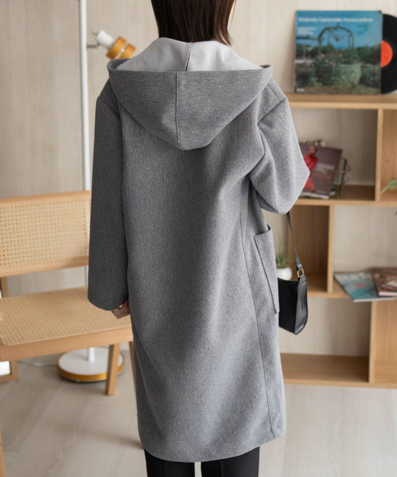 nAvy フードロングコート レディース商品画像-9