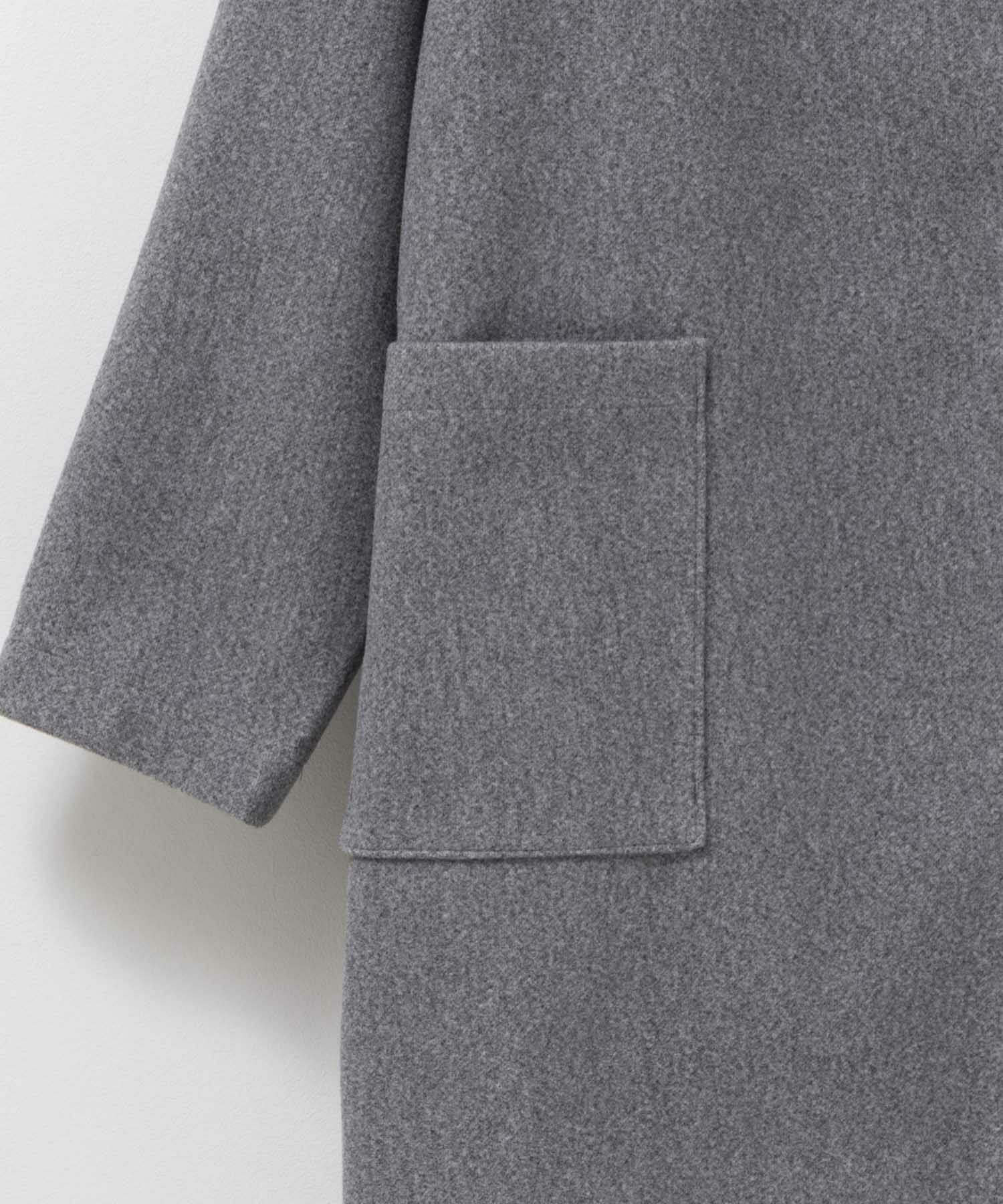 NAVY フードロングコート レディース