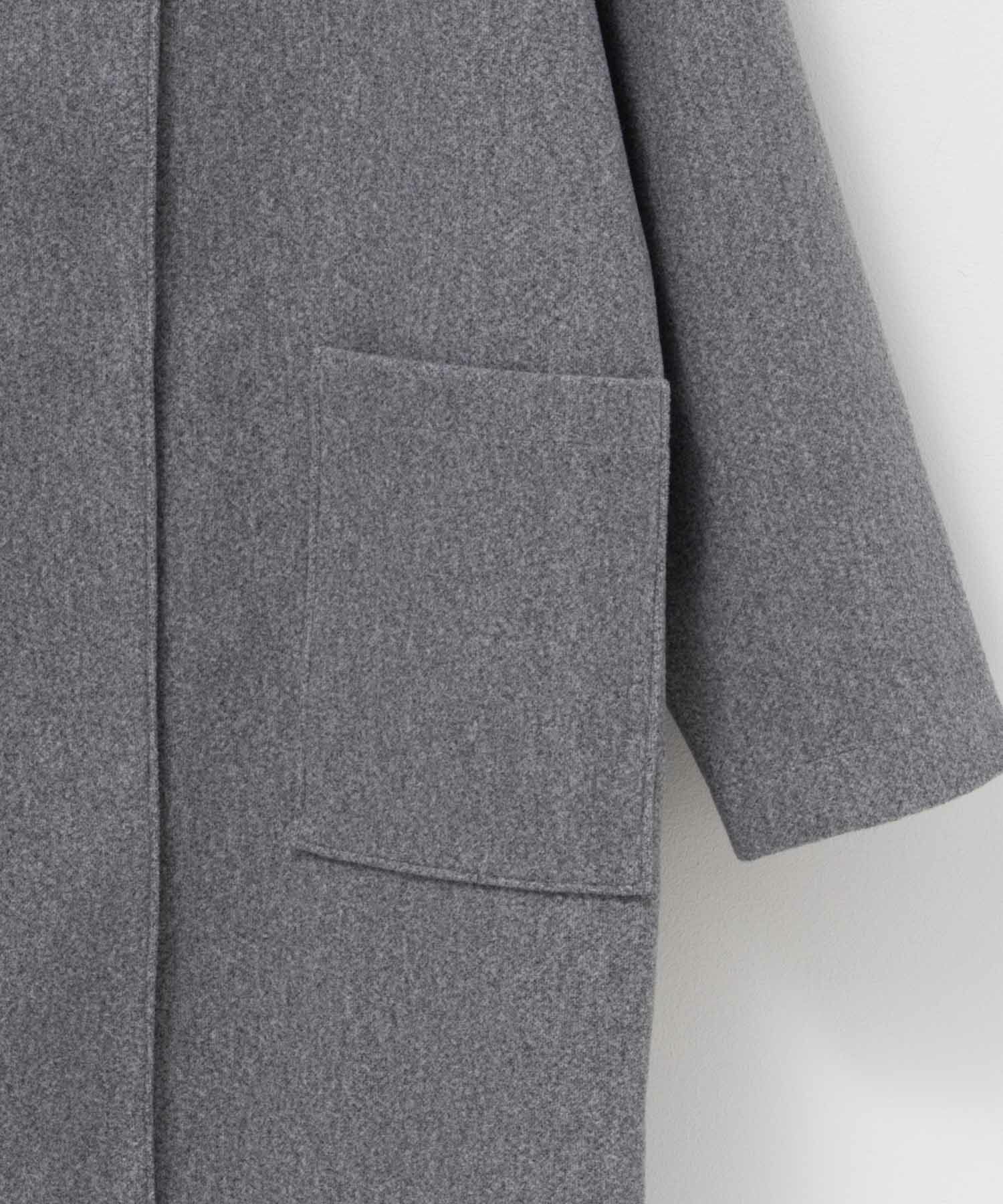 NAVY フードロングコート レディース