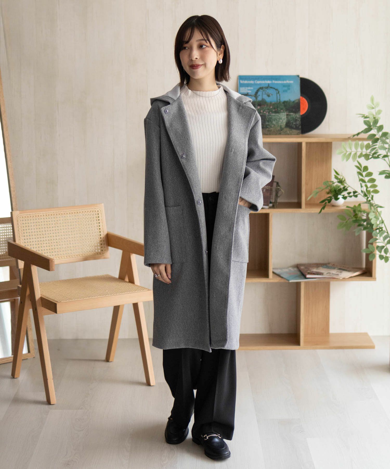 [最終さらに50%OFF]nAvy フードロングコート レディース商品画像-31