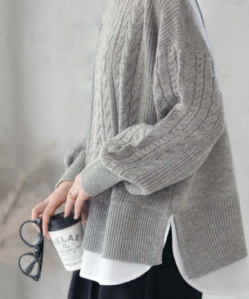 nAvy  フェイクレイヤードプルオーバー レディース商品画像-2