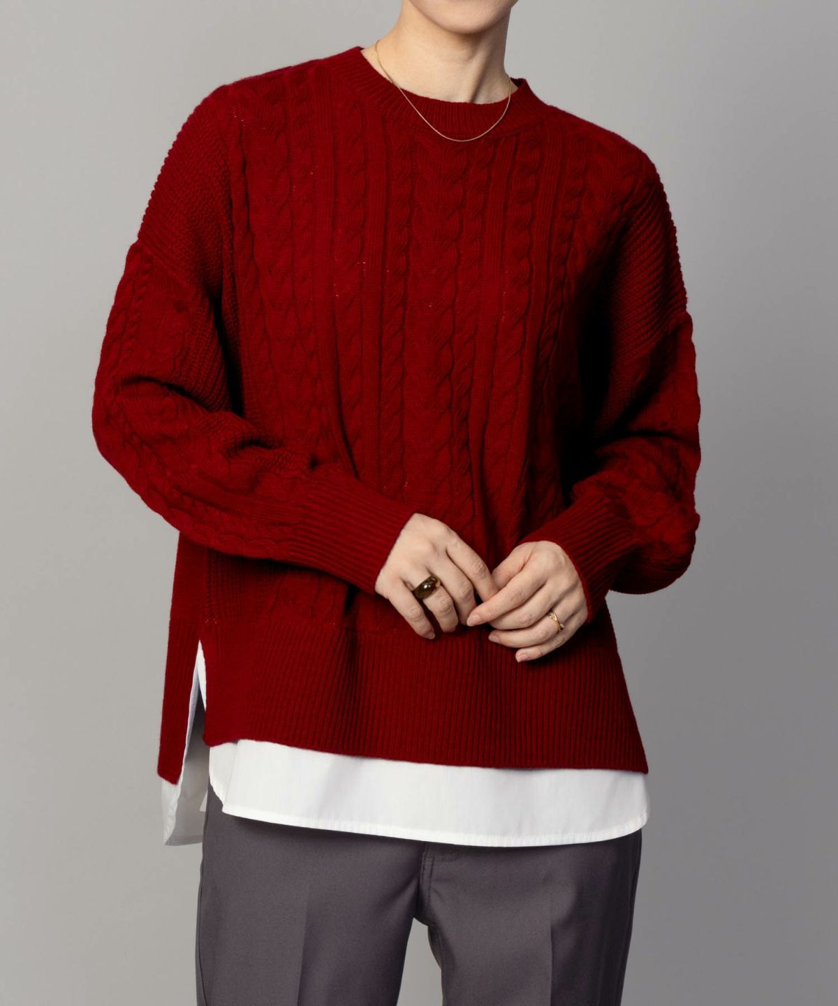 nAvy フェイクレイヤードプルオーバー レディース