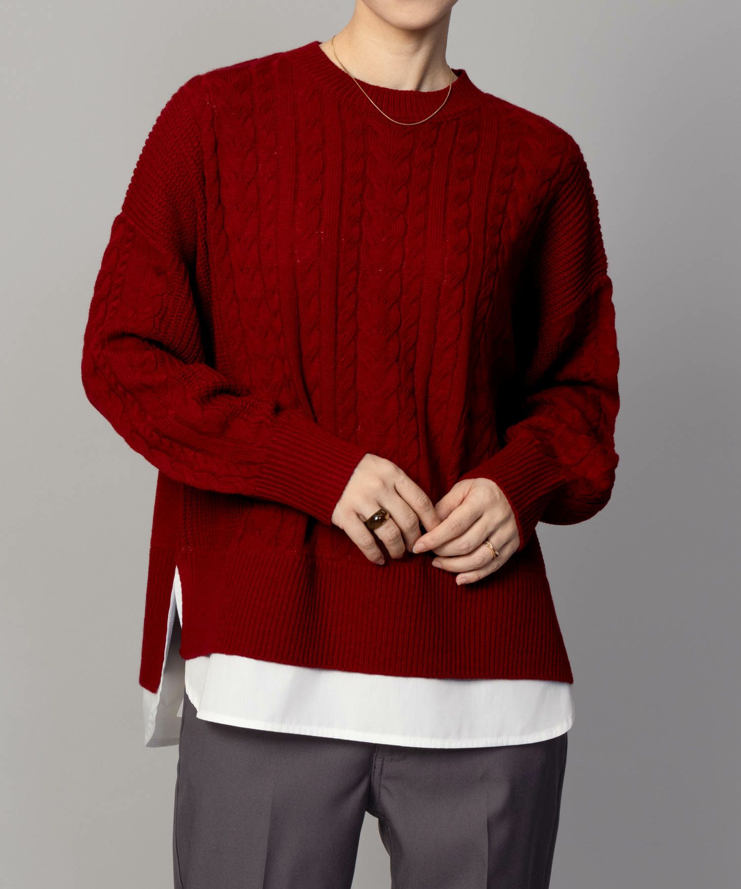 [さらに50%OFF]nAvy  フェイクレイヤードプルオーバー レディース商品サムネイル-15