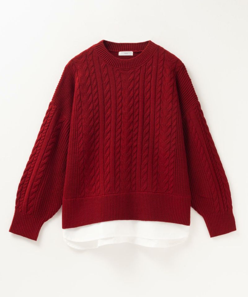 nAvy  フェイクレイヤードプルオーバー レディース商品画像-28