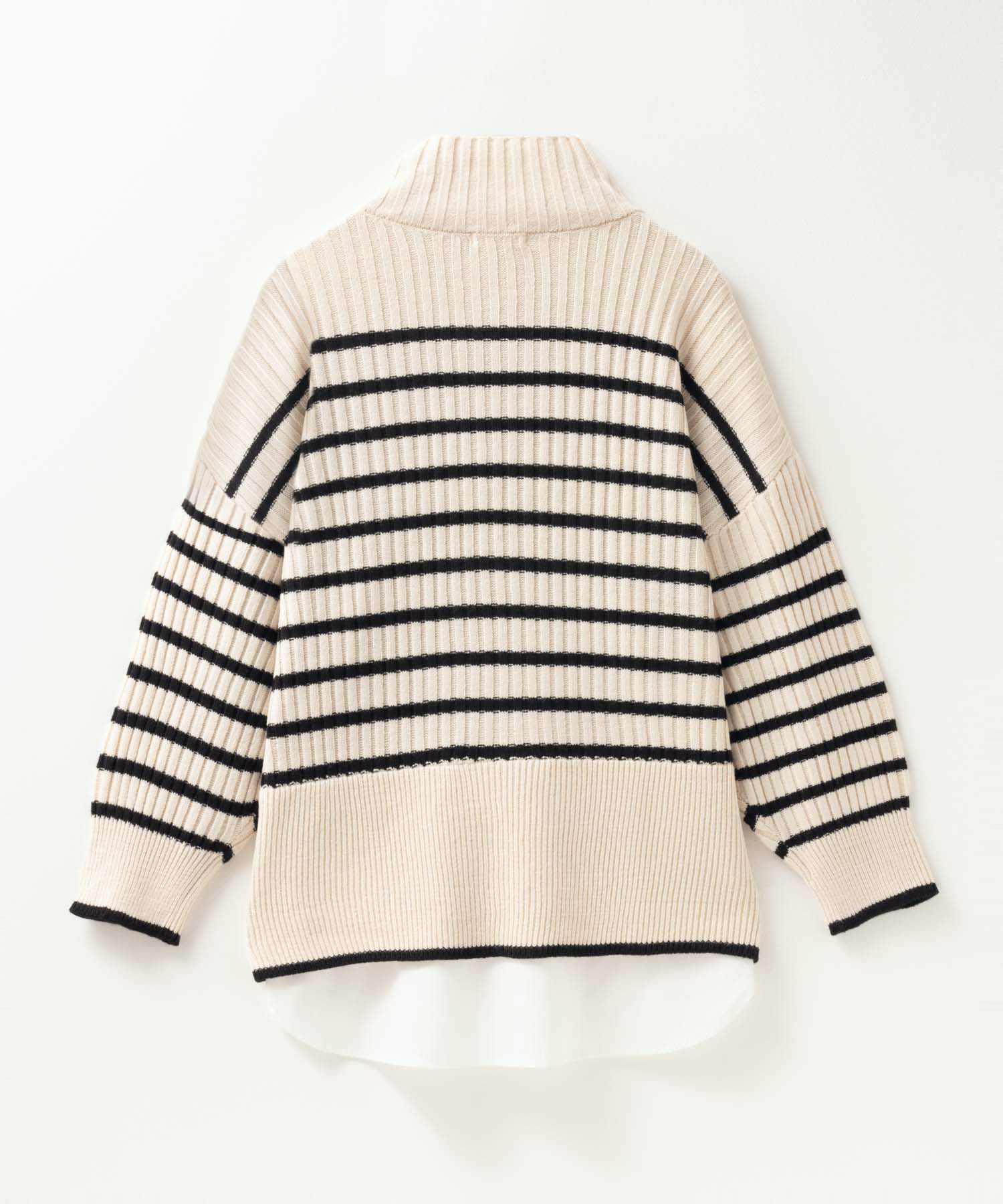 [さらに50%OFF]nAvy 肩ボタンフェイクレイヤードハイネックニットプルオーバー レディース商品画像-30