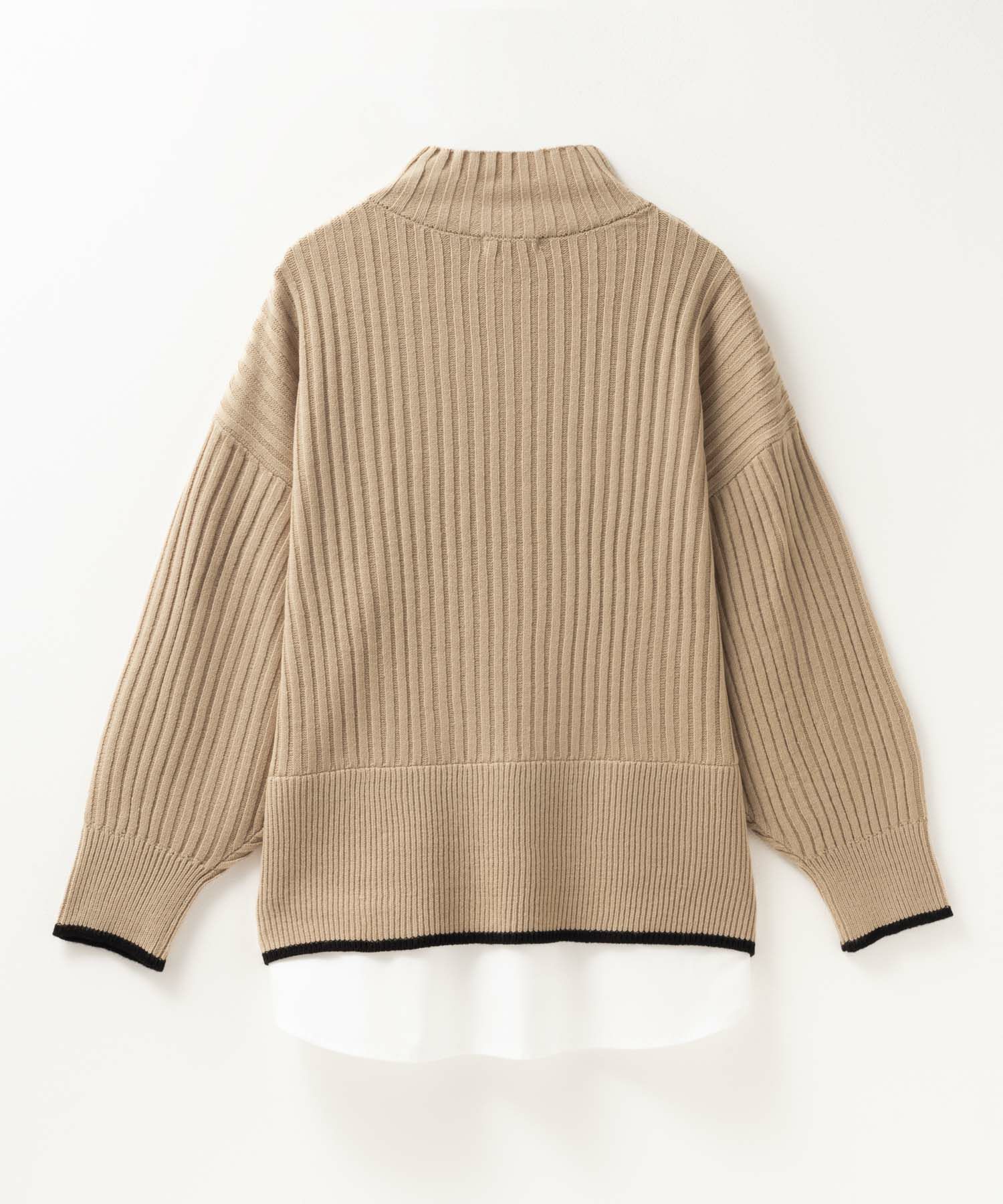 [期間限定価格]nAvy 肩ボタンフェイクレイヤードハイネックニットプルオーバー レディース商品画像-38