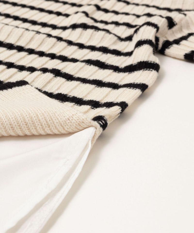 nAvy 肩ボタンフェイクレイヤードハイネックニットプルオーバー レディース商品画像-39