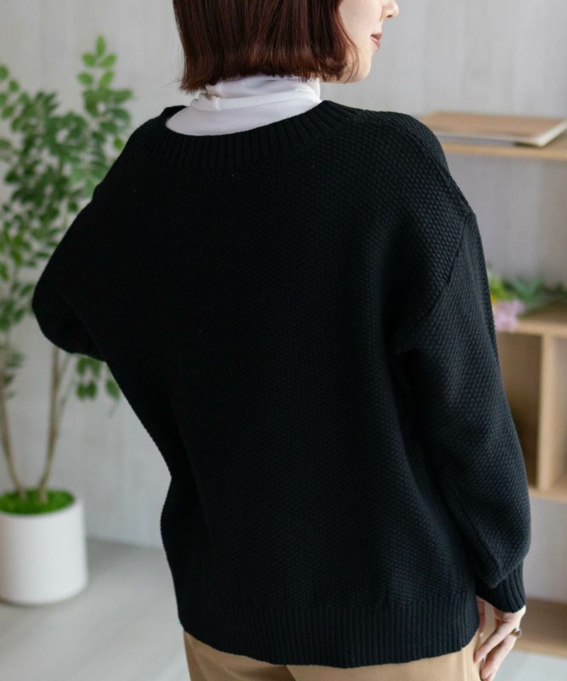 nAvy 鹿の子Vネックプルオーバーニット レディース商品画像-10