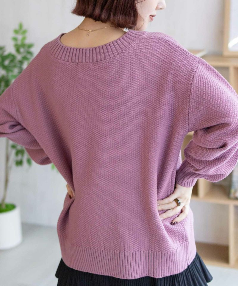 nAvy 鹿の子Vネックプルオーバーニット レディース商品画像-20