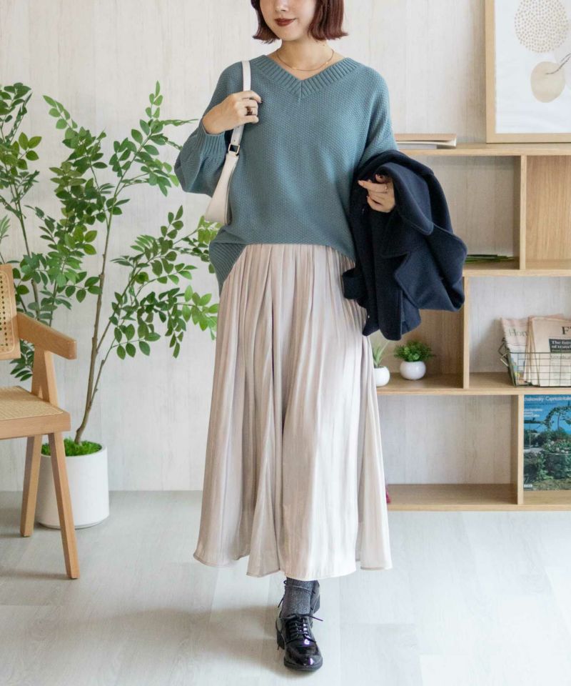 nAvy 鹿の子Vネックプルオーバーニット レディース商品画像-26