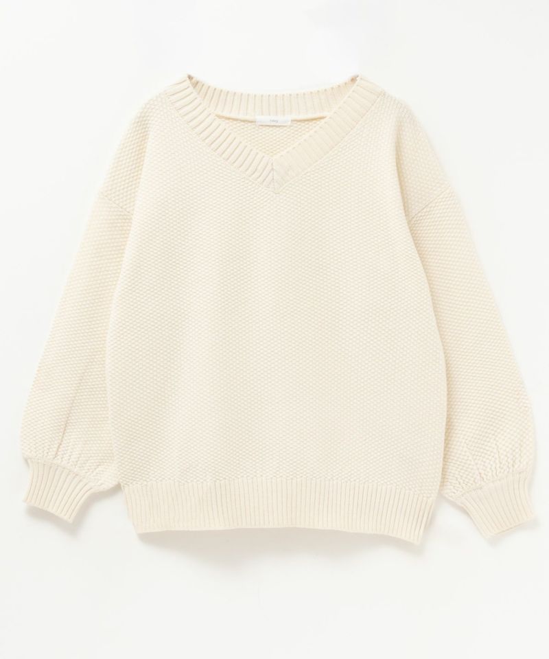 nAvy 鹿の子Vネックプルオーバーニット レディース商品画像-33