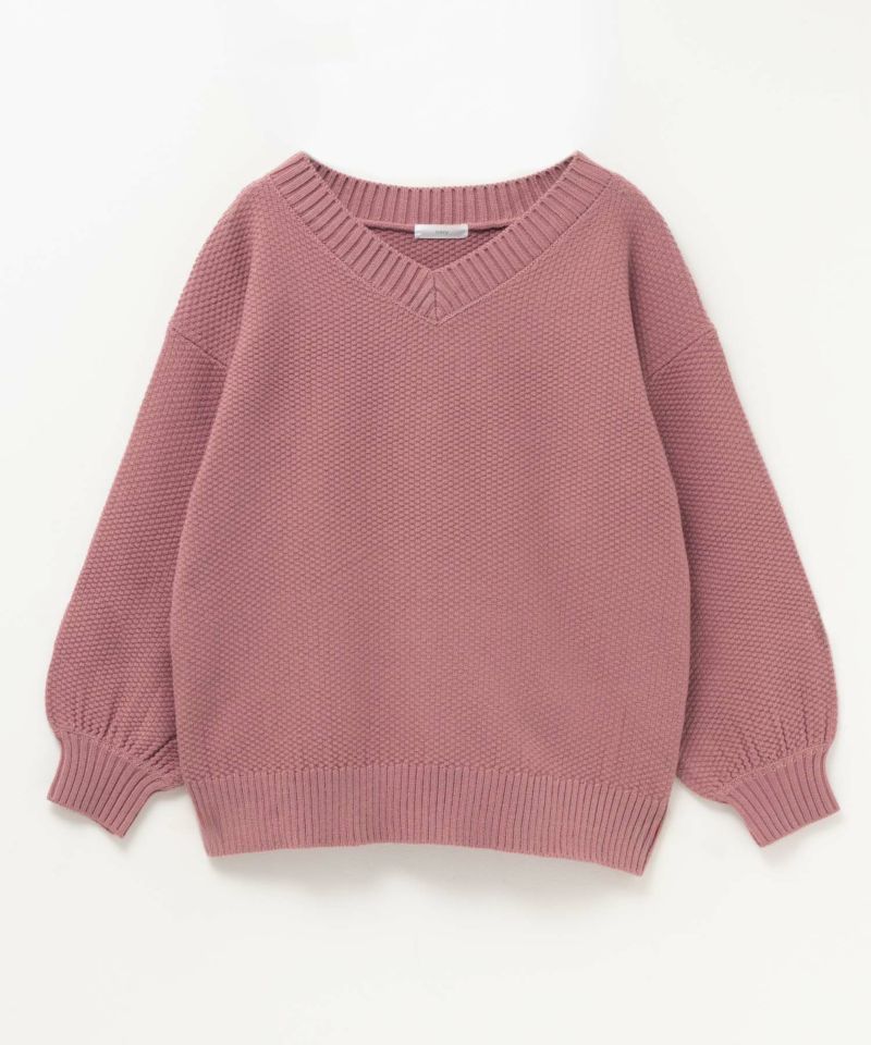 nAvy 鹿の子Vネックプルオーバーニット レディース商品画像-35