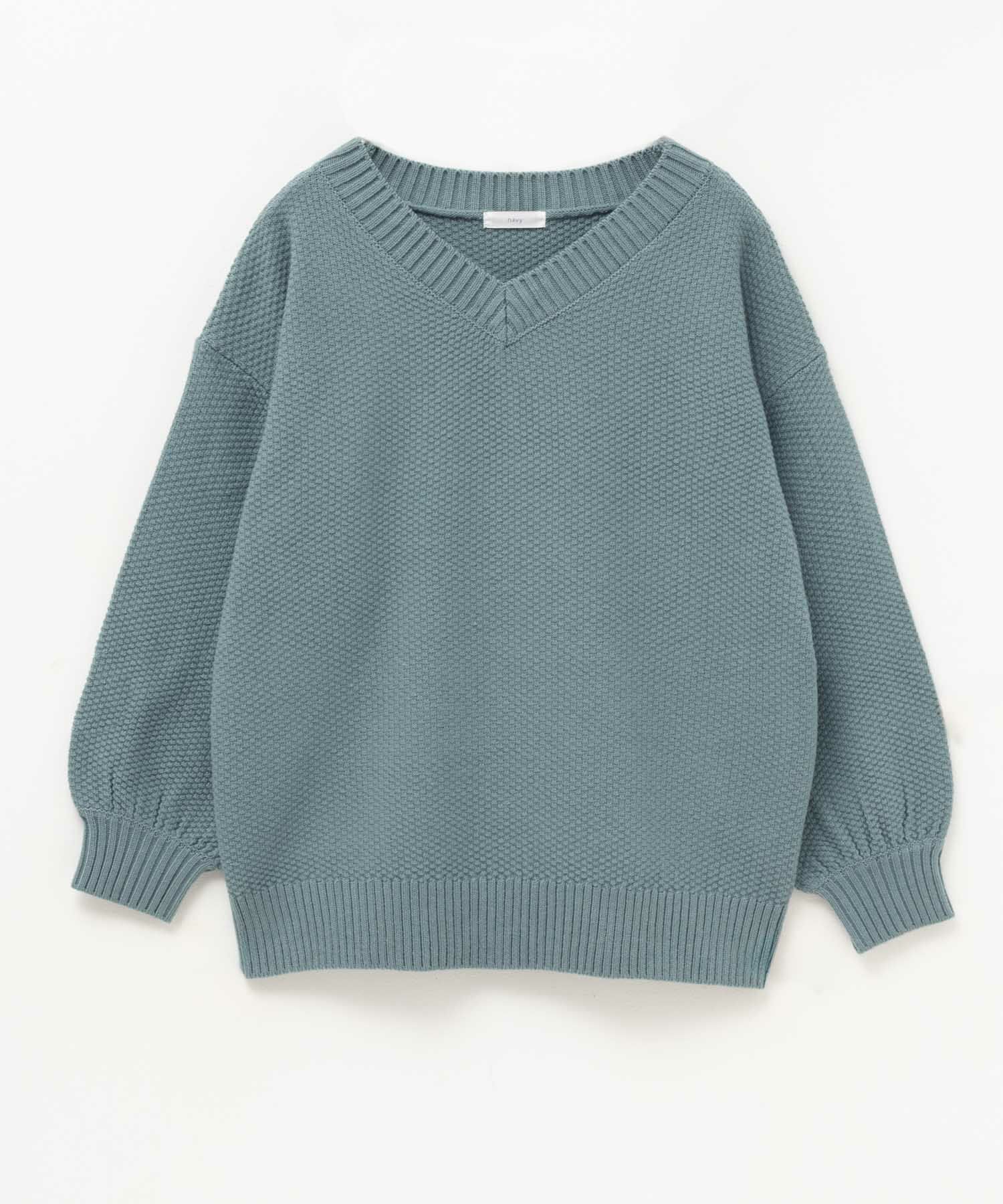 nAvy 鹿の子Vネックプルオーバーニット レディース商品画像-37