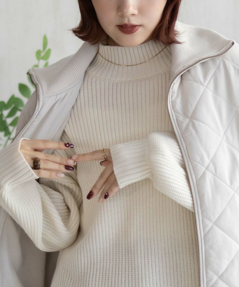 nAvy 畦モックネックプルオーバーニット レディース商品画像-2