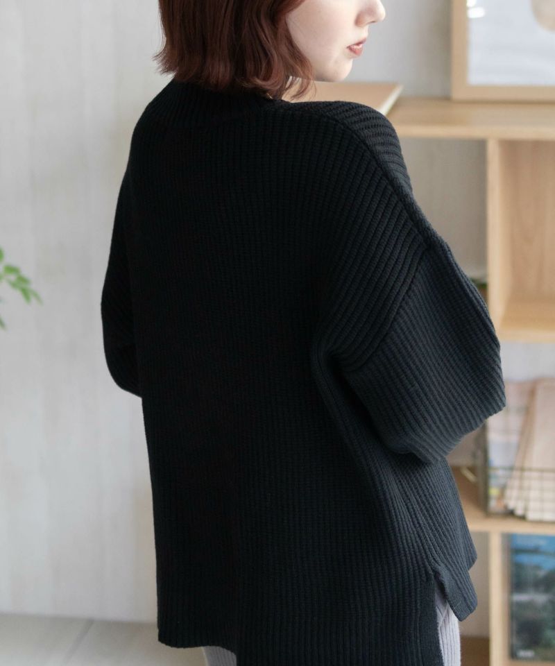 nAvy 畦モックネックプルオーバーニット レディース商品画像-10