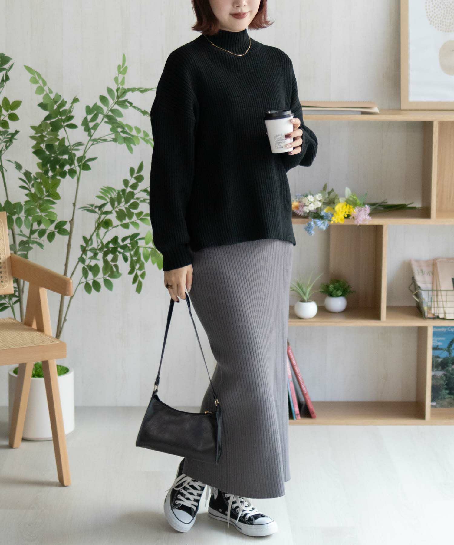 nAvy 畦モックネックプルオーバーニット レディース商品画像-11
