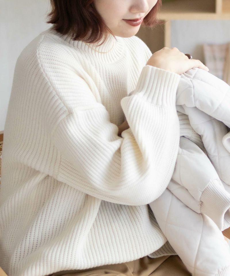 nAvy 畦モックネックプルオーバー レディース