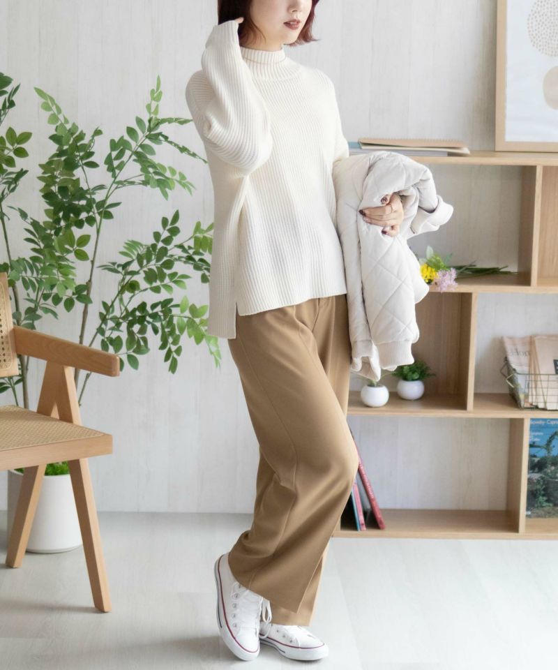 nAvy 畦モックネックプルオーバーニット レディース商品画像-16