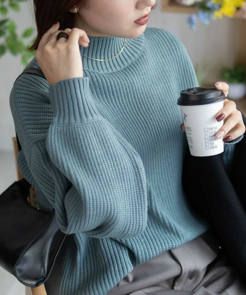 nAvy 畦モックネックプルオーバーニット レディース商品画像-22