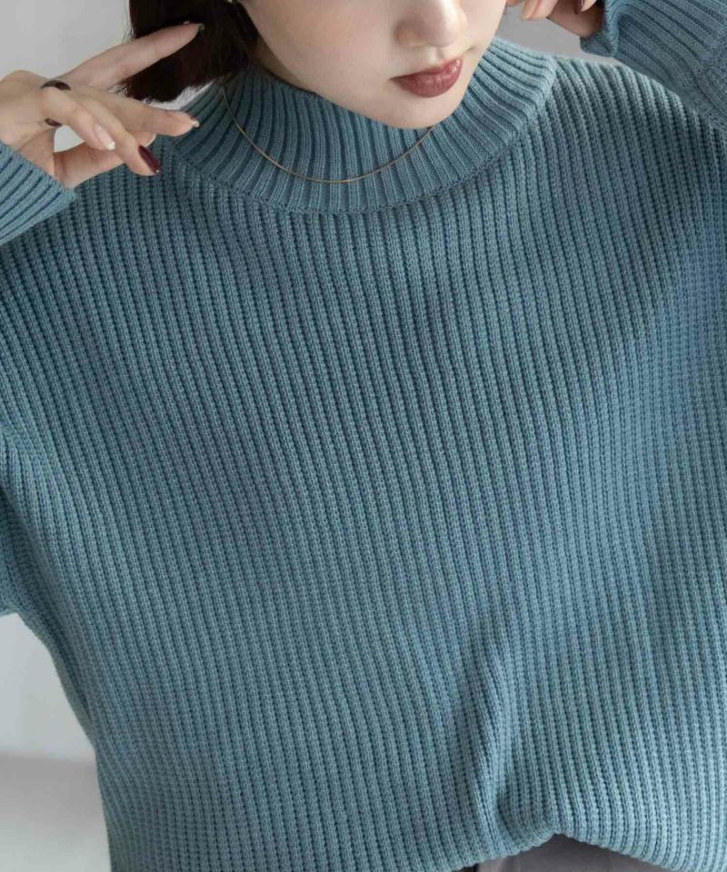 nAvy 畦モックネックプルオーバーニット レディース商品画像-24