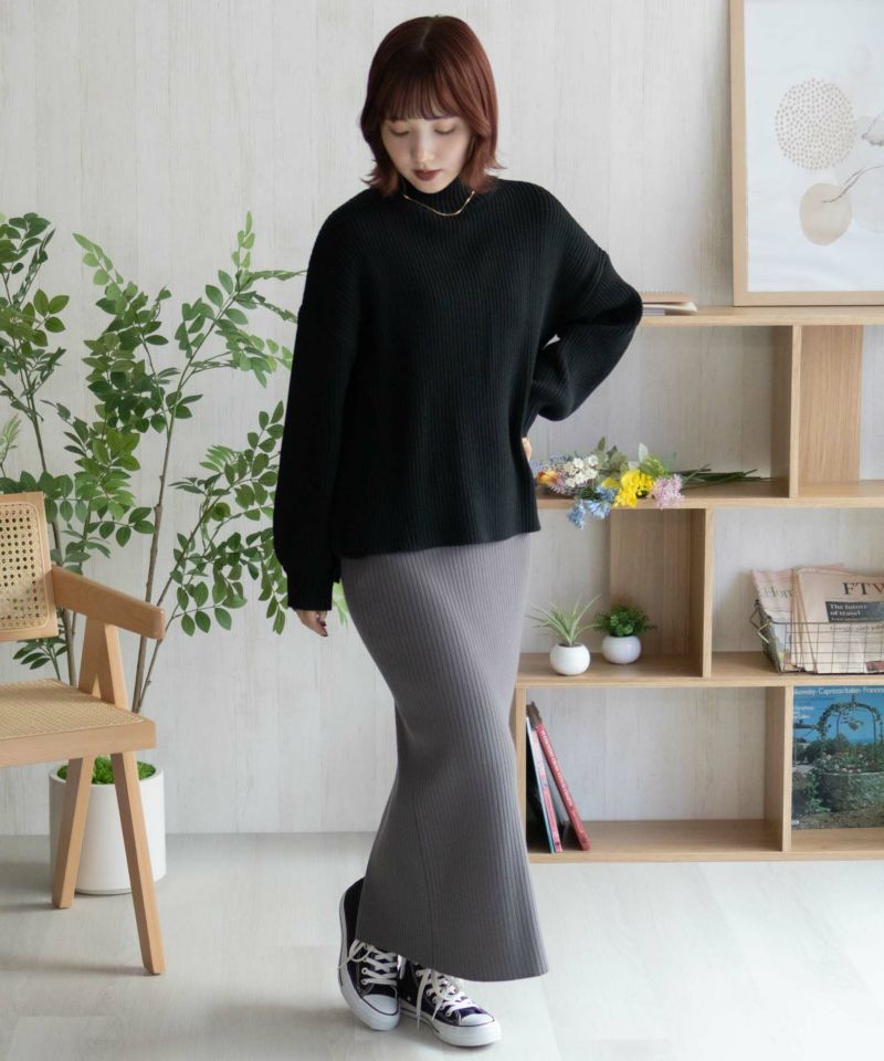 nAvy 畦モックネックプルオーバーニット レディース商品画像-35