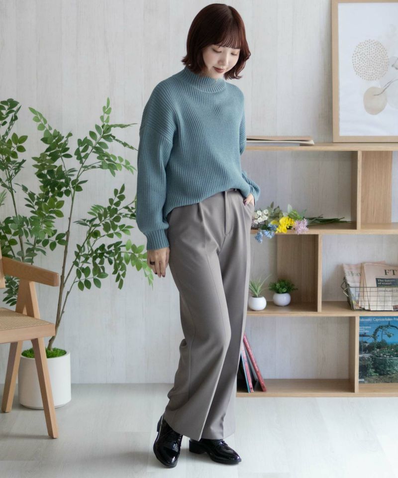 nAvy 畦モックネックプルオーバーニット レディース商品画像-38