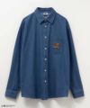 Tom and Jerry ロゴ刺繍デニムシャツ メンズ商品サムネイル-3