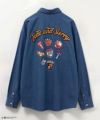 Tom and Jerry ロゴ刺繍デニムシャツ メンズ商品サムネイル-4