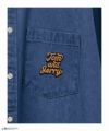 Tom and Jerry ロゴ刺繍デニムシャツ メンズ商品サムネイル-7