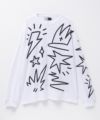 NOBLE PRODUCT 落書きプリント長袖Tシャツ メンズ