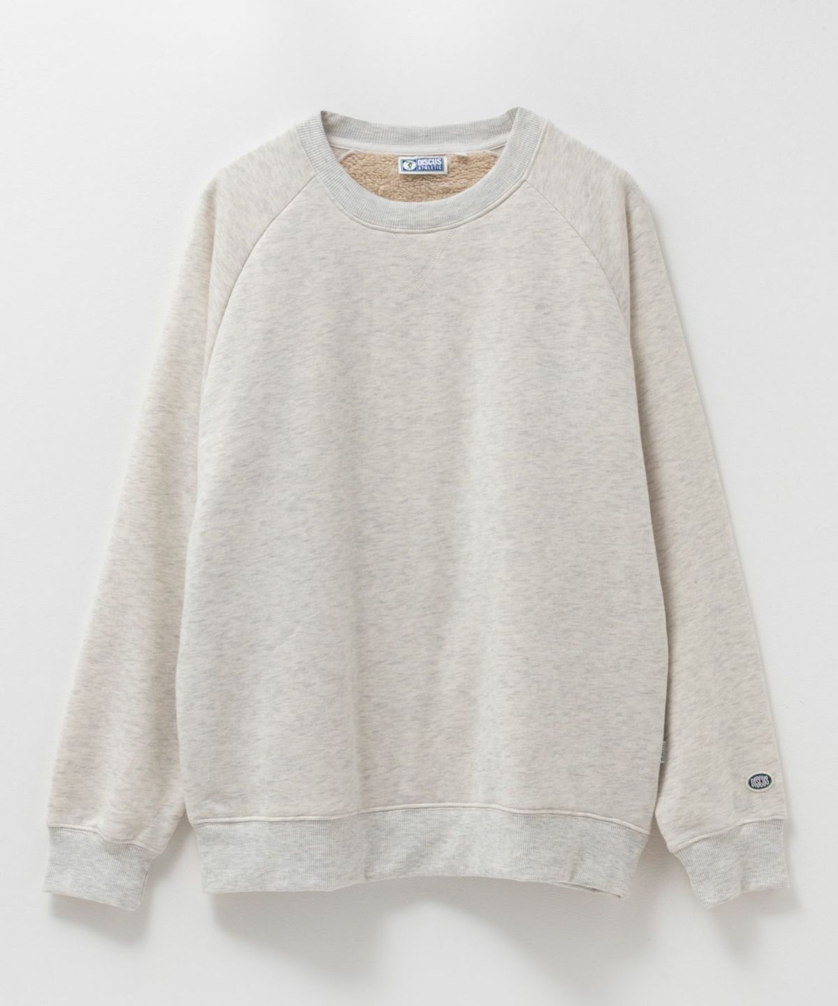 DISCUS 裏ボアクルーネックトレーナー メンズ