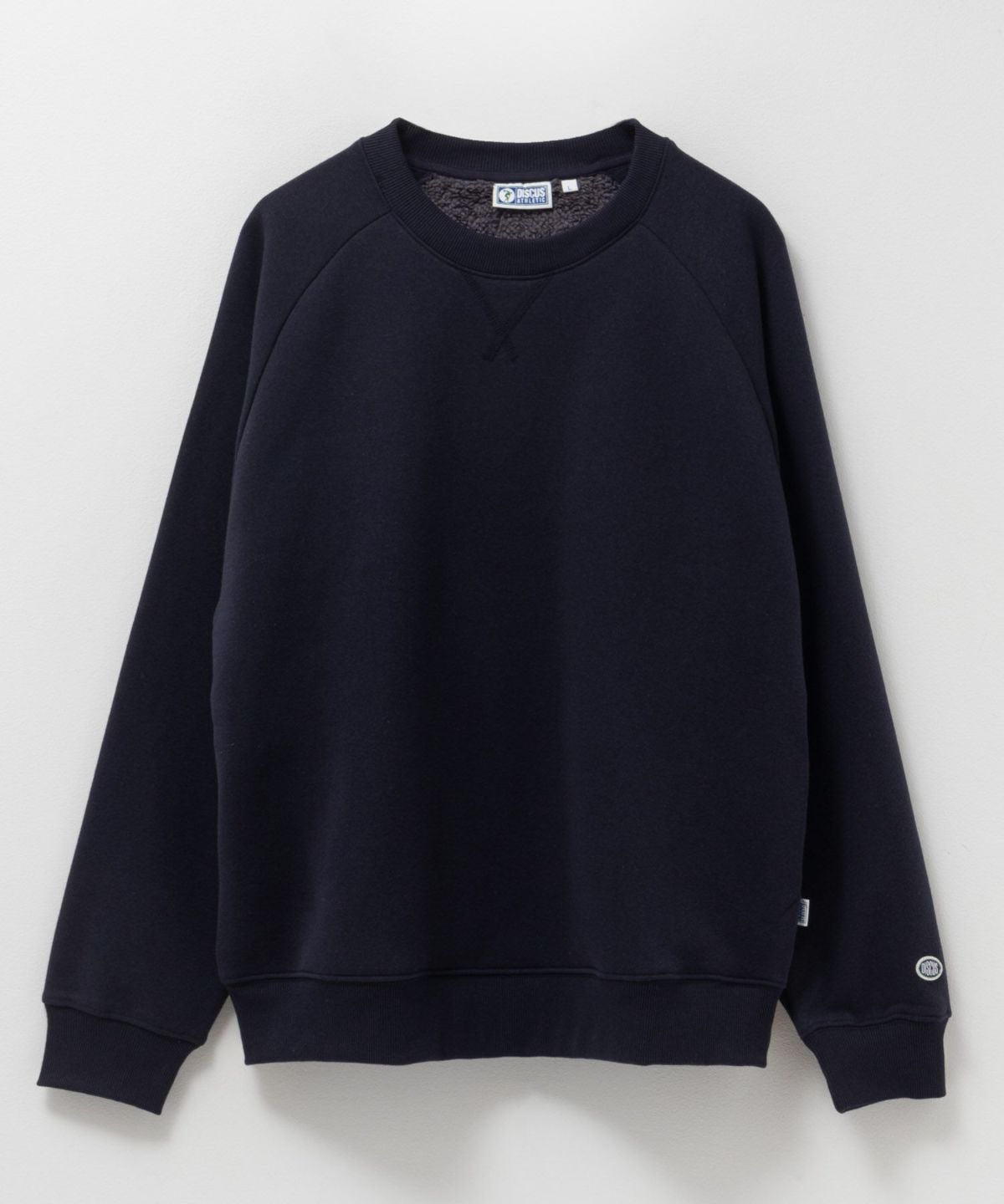 DISCUS 裏ボアクルーネックトレーナー メンズ