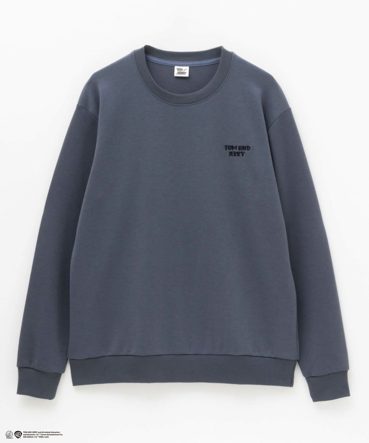 Tom and Jerry ポンチ素材 バックサガラ刺繍トレーナー メンズ