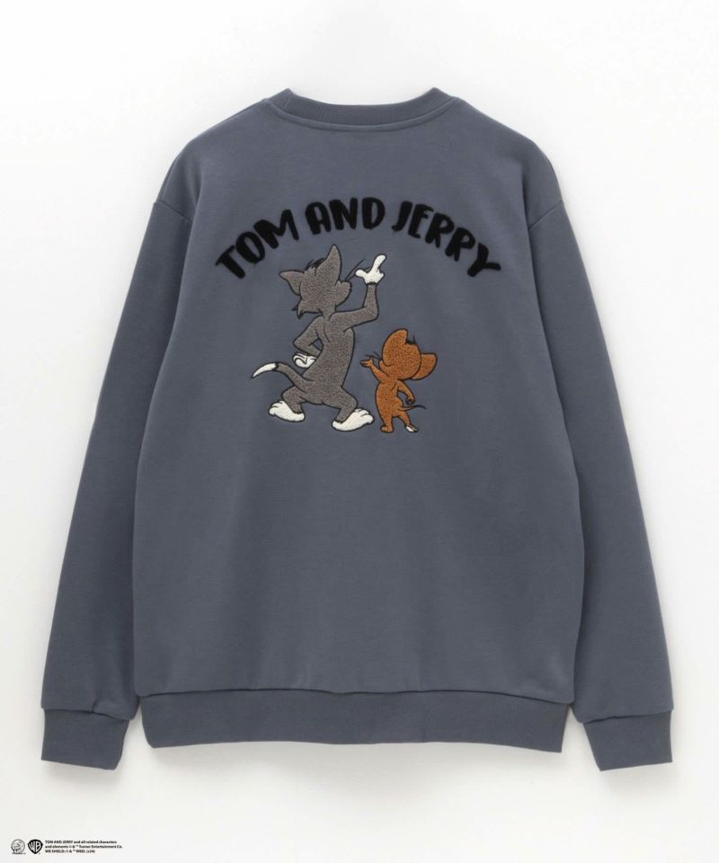 Tom and Jerry ポンチ素材 バックサガラ刺繍トレーナー メンズ商品画像-4