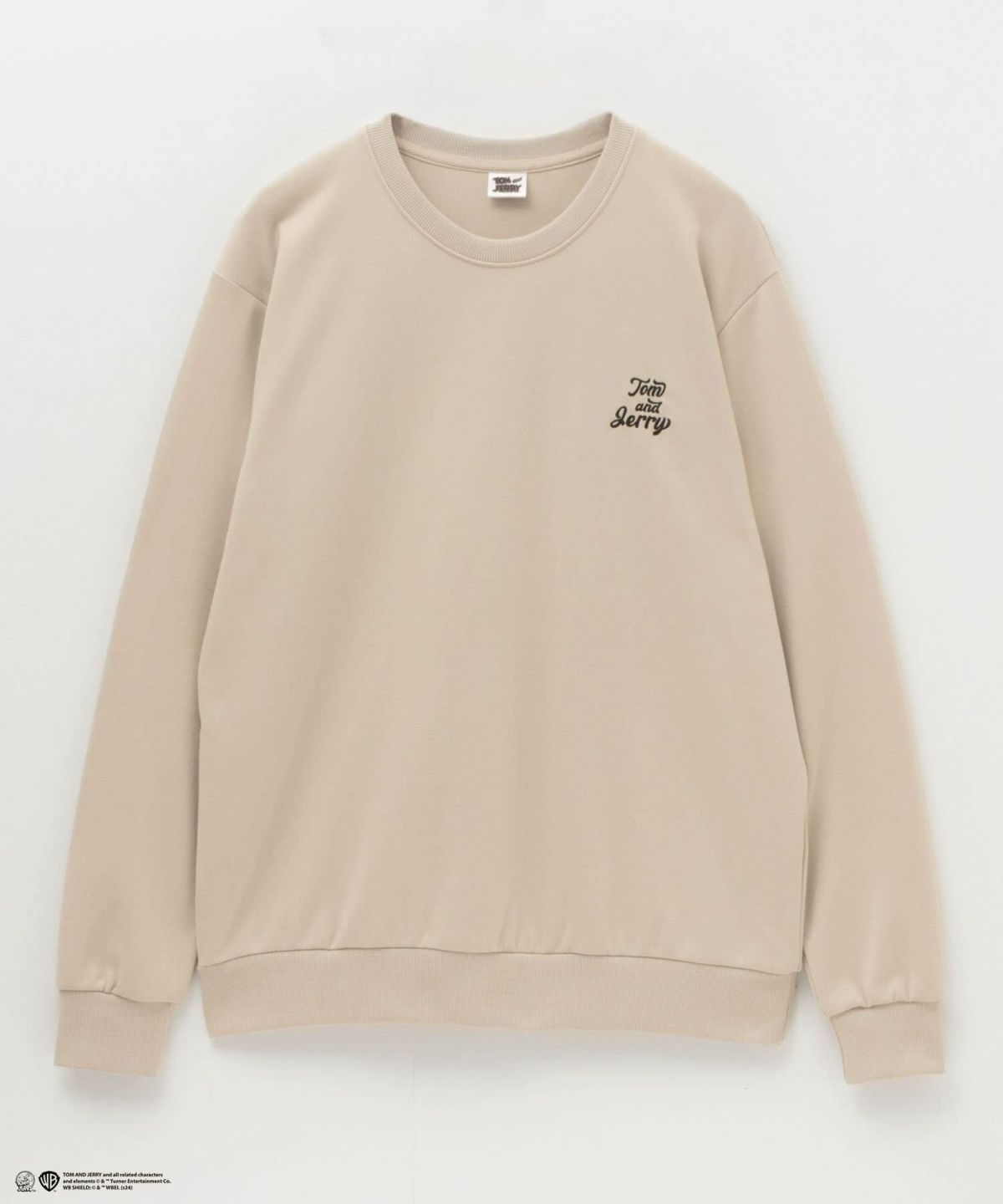 Tom and Jerry ポンチ素材 バックサガラ刺繍トレーナー メンズ