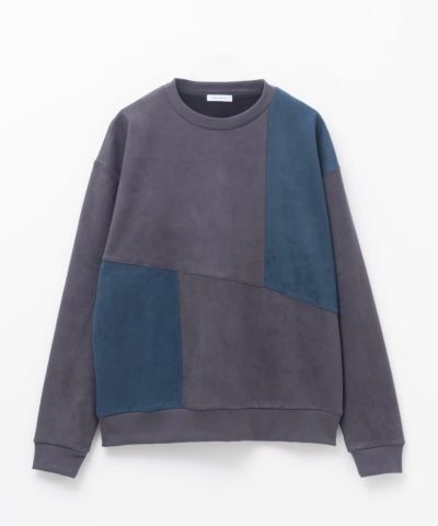 URBAN COLLECTION  スエードライク切替プルオーバー メンズ