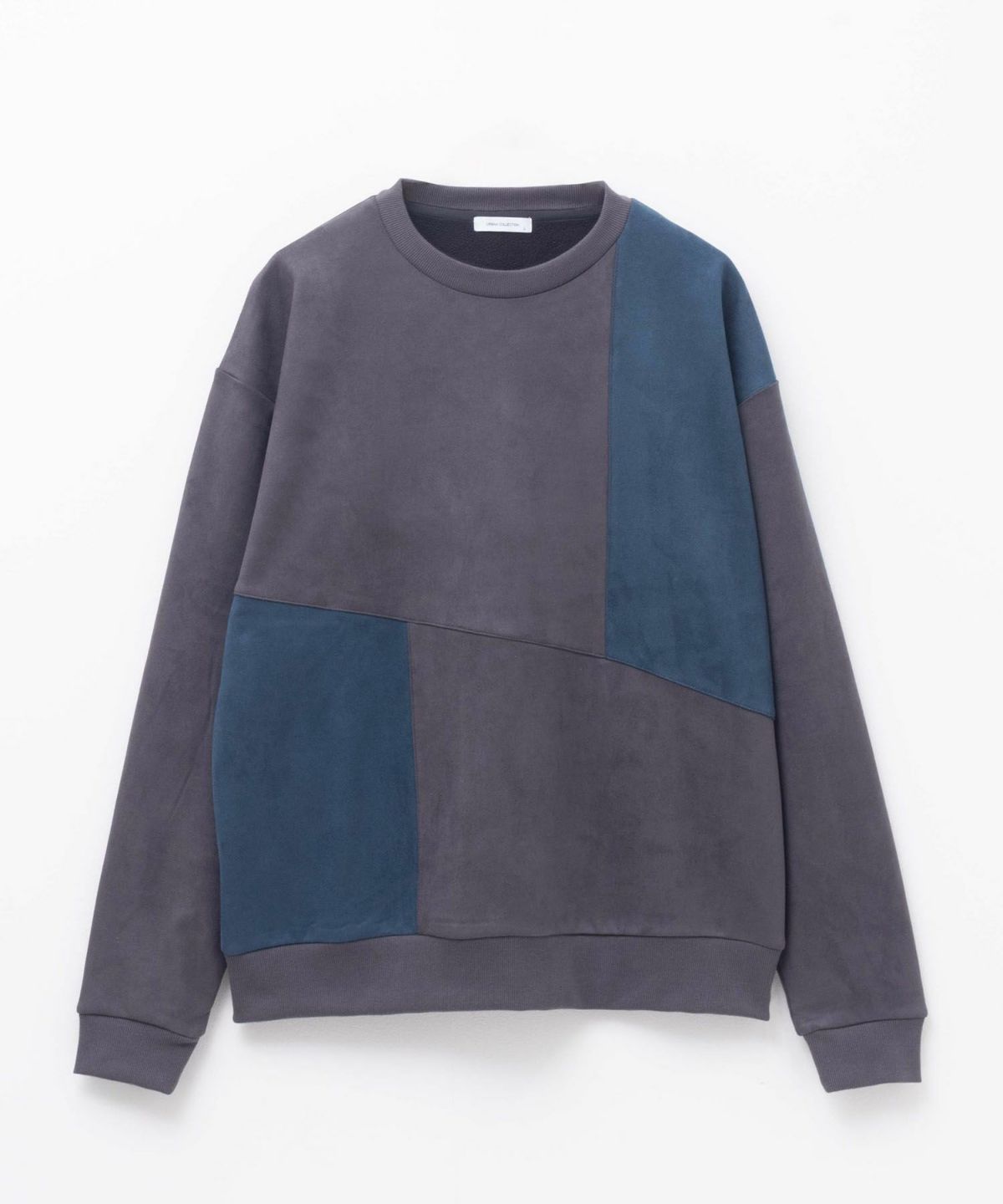 URBAN COLLECTION スエードライク切替プルオーバー メンズ