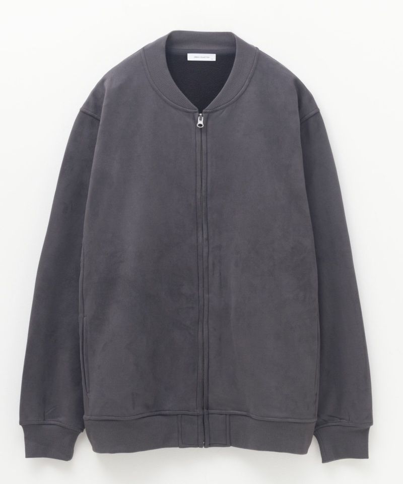 芸能人愛用 URBAN COLLECTION メンズ スエードライクジップブルゾン ジャケット・アウター