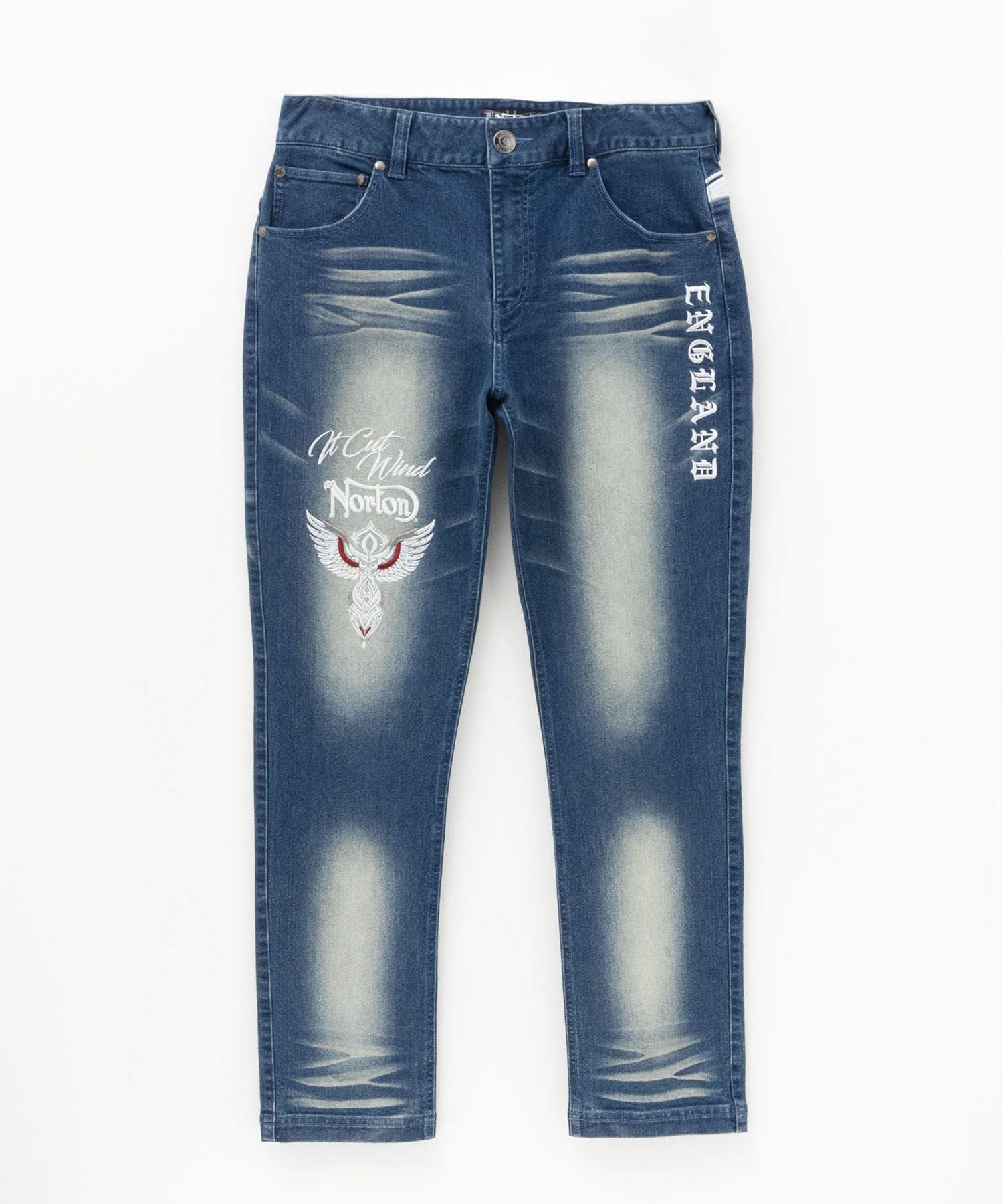 Norton ウイングMAX刺繍ストレッチデニム メンズ