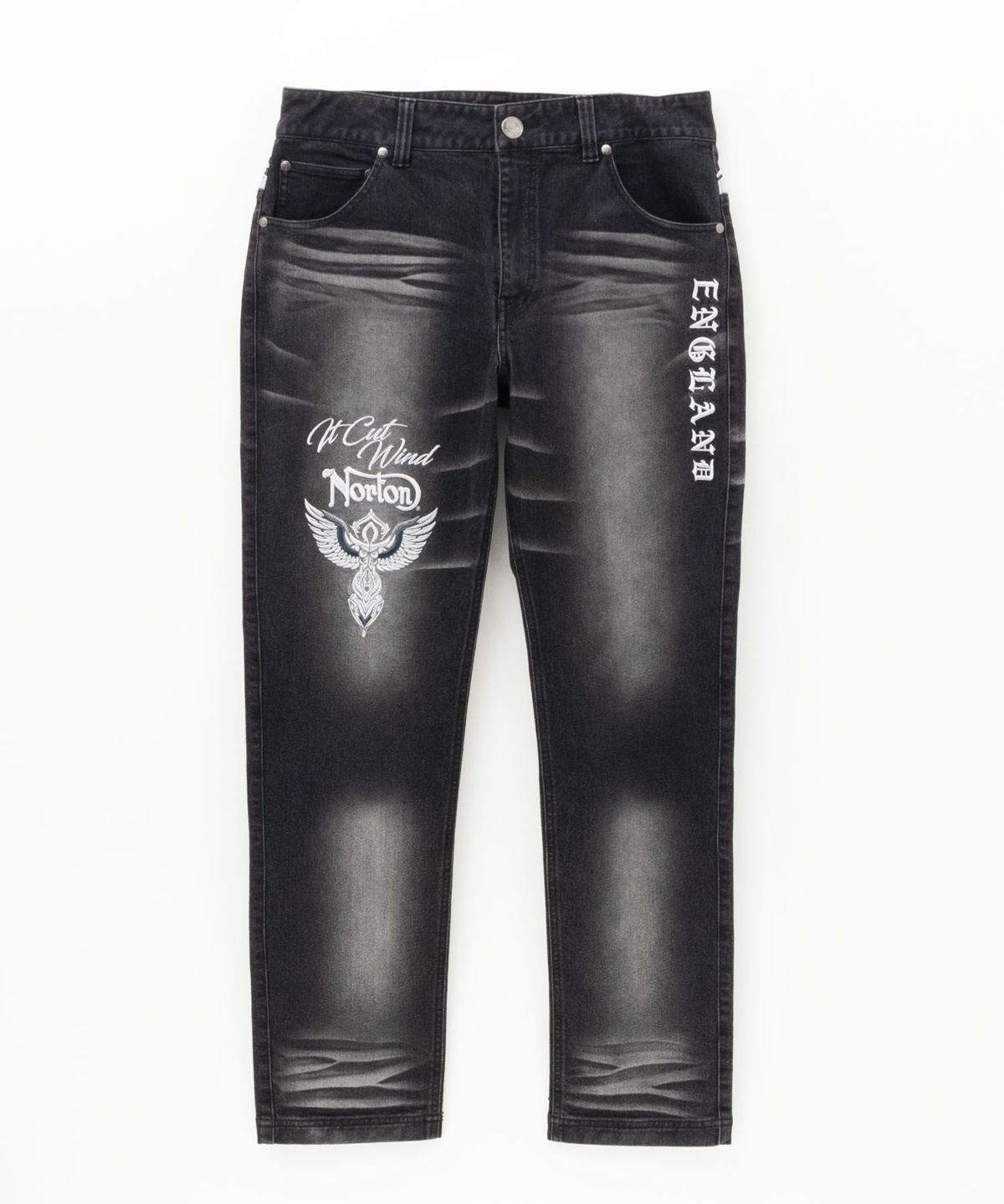 Norton ウイングMAX刺繍ストレッチデニム メンズ