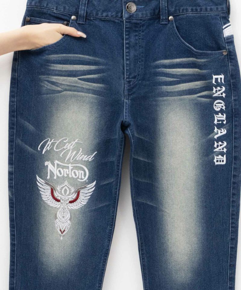 Norton  ウイングMAX刺繍ストレッチデニム メンズ商品画像-5