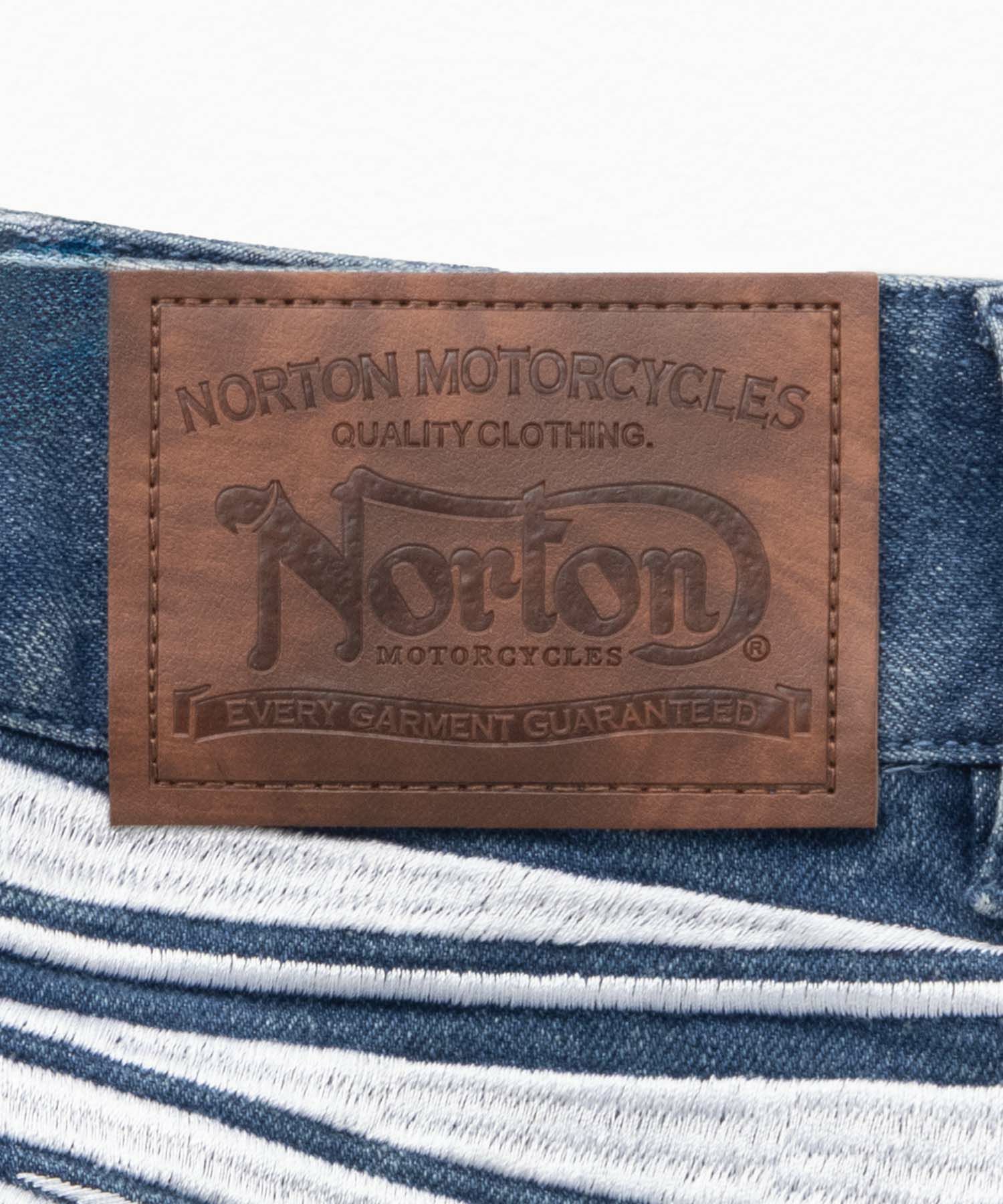 Norton ウイングMAX刺繍ストレッチデニム メンズ