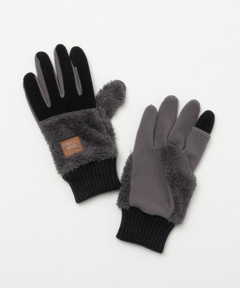 KRIFF MAYER  ボア切替グローブ メンズ商品画像-1