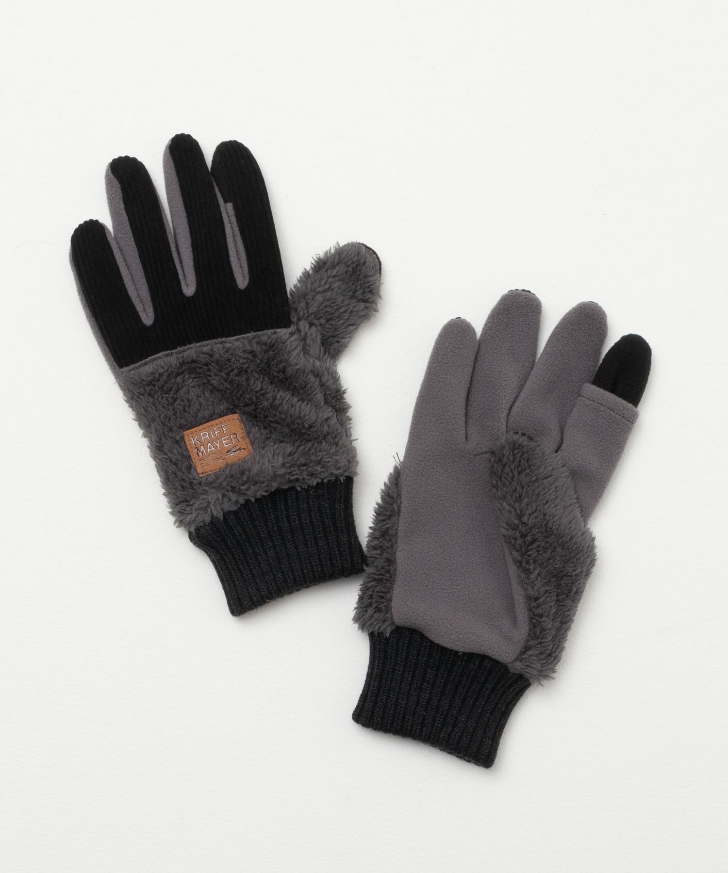 KRIFF MAYER ボア切替グローブ メンズ商品画像-1