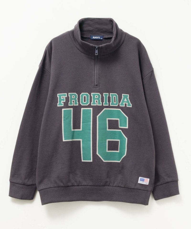 NAVY  USコットンハーフジップトレーナー キッズ商品画像-2